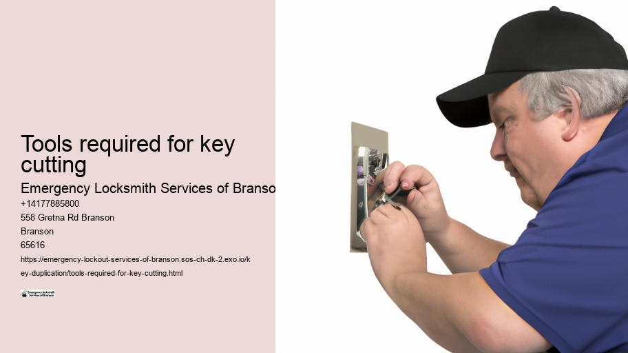Tools required for key cutting